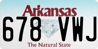 AR license plate 678VWJ