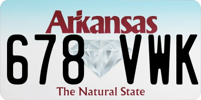 AR license plate 678VWK