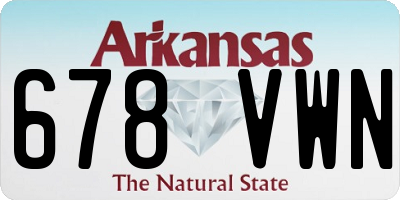 AR license plate 678VWN