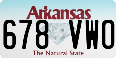 AR license plate 678VWO