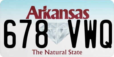 AR license plate 678VWQ