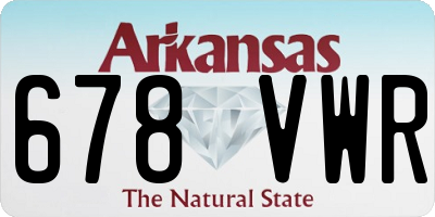 AR license plate 678VWR