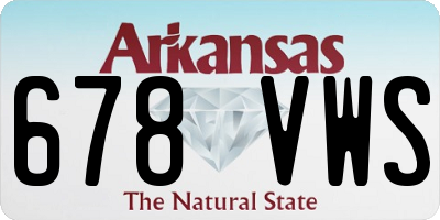 AR license plate 678VWS