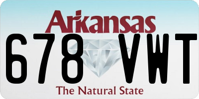 AR license plate 678VWT