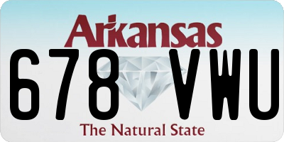 AR license plate 678VWU