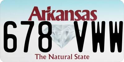 AR license plate 678VWW