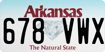 AR license plate 678VWX