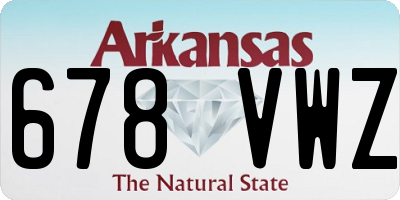 AR license plate 678VWZ