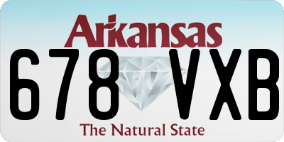AR license plate 678VXB