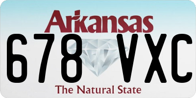 AR license plate 678VXC