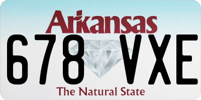 AR license plate 678VXE