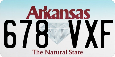 AR license plate 678VXF