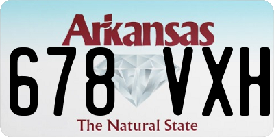 AR license plate 678VXH