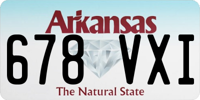 AR license plate 678VXI