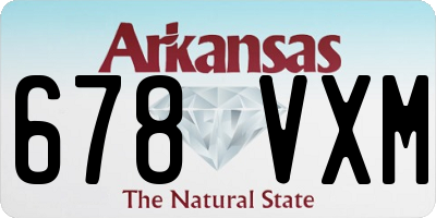 AR license plate 678VXM