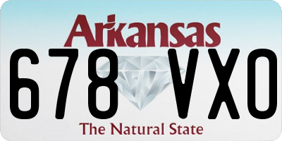 AR license plate 678VXO