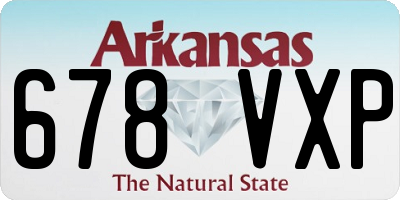 AR license plate 678VXP