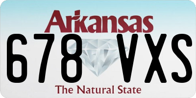 AR license plate 678VXS