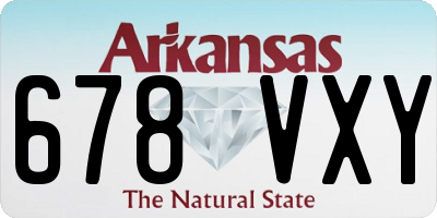AR license plate 678VXY