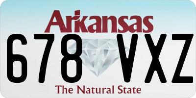 AR license plate 678VXZ