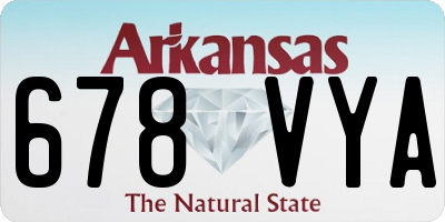 AR license plate 678VYA