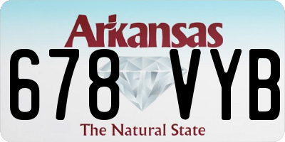 AR license plate 678VYB