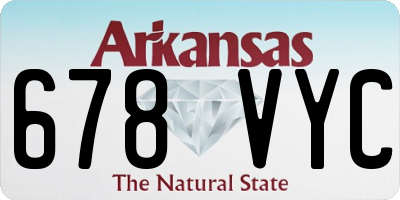 AR license plate 678VYC