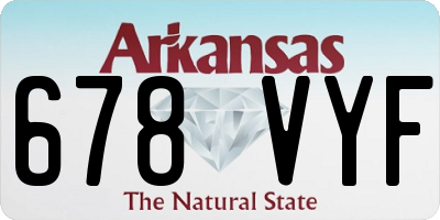 AR license plate 678VYF