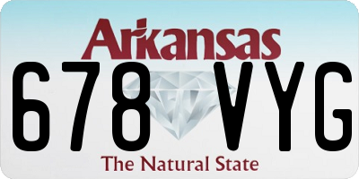 AR license plate 678VYG