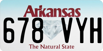 AR license plate 678VYH