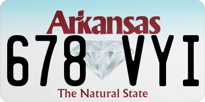 AR license plate 678VYI