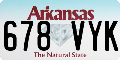 AR license plate 678VYK