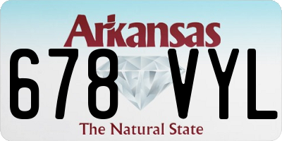 AR license plate 678VYL