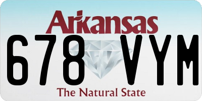 AR license plate 678VYM