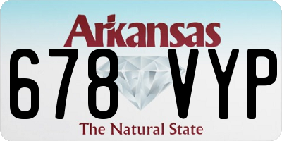 AR license plate 678VYP