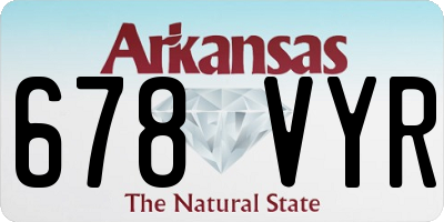 AR license plate 678VYR