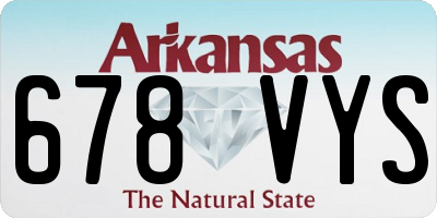 AR license plate 678VYS