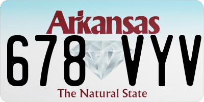 AR license plate 678VYV
