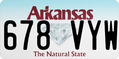 AR license plate 678VYW