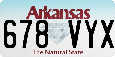 AR license plate 678VYX
