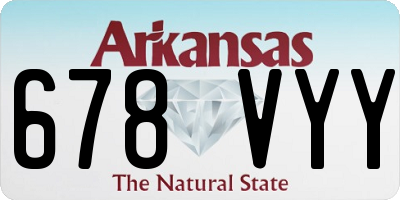AR license plate 678VYY