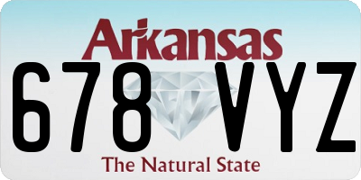 AR license plate 678VYZ