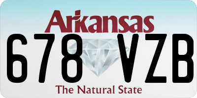 AR license plate 678VZB