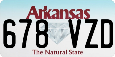 AR license plate 678VZD