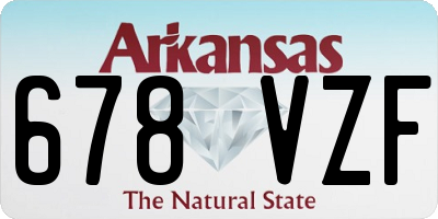 AR license plate 678VZF
