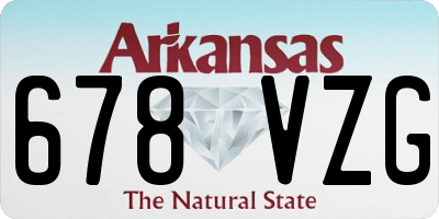 AR license plate 678VZG