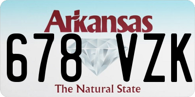 AR license plate 678VZK