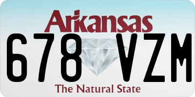 AR license plate 678VZM