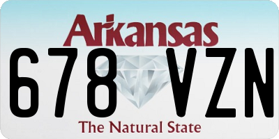 AR license plate 678VZN