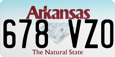 AR license plate 678VZO